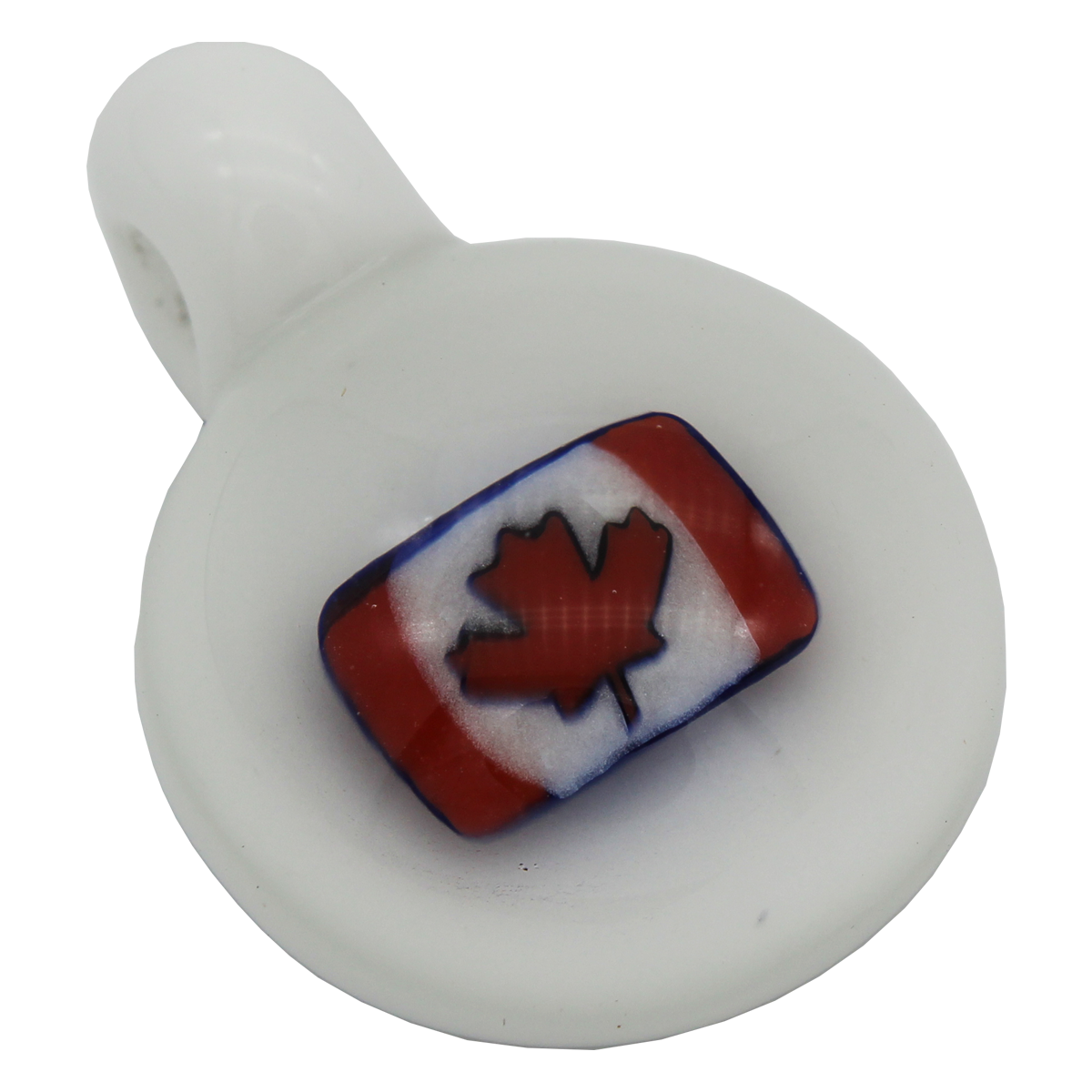 Canadian Pride Pendant - Glass Art - Kingston Glass Studio - Blown Glass - Glass Blowing