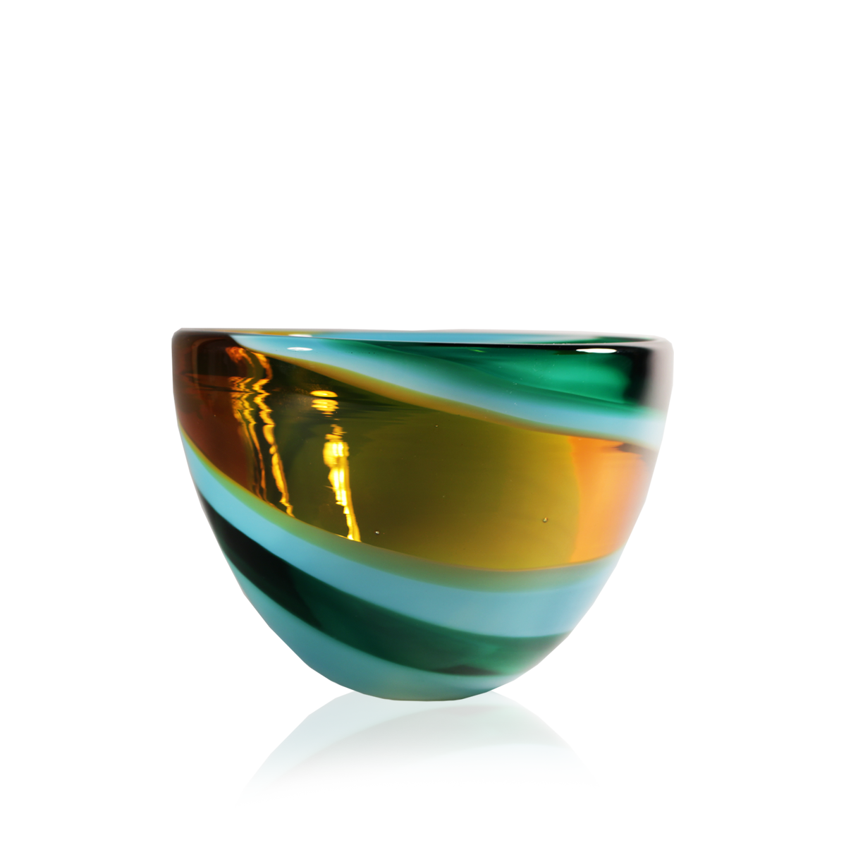 Swirl Bowls - Glass Art - Kingston Glass Studio - Blown Glass - Glass Blowing