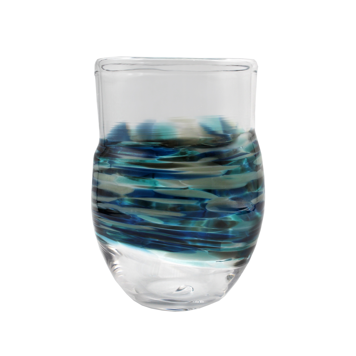 Neutral Wrap Cup - Glass Art - Kingston Glass Studio - Blown Glass - Glass Blowing