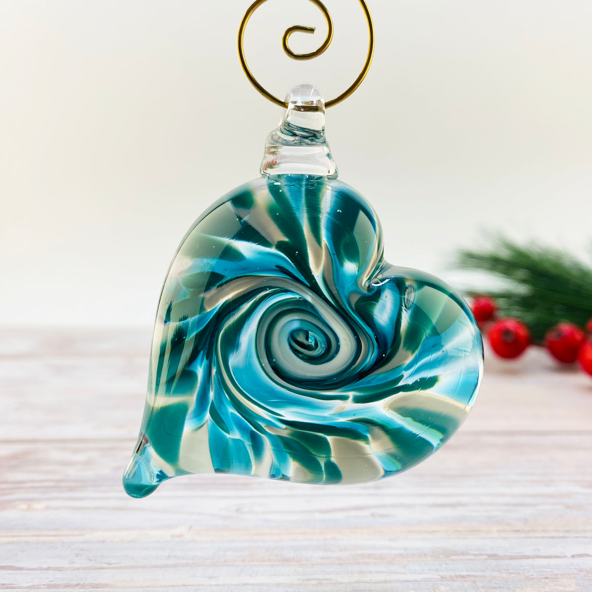 Heart Ornaments Blown Glass Ornament Handmade Gifts Kingston