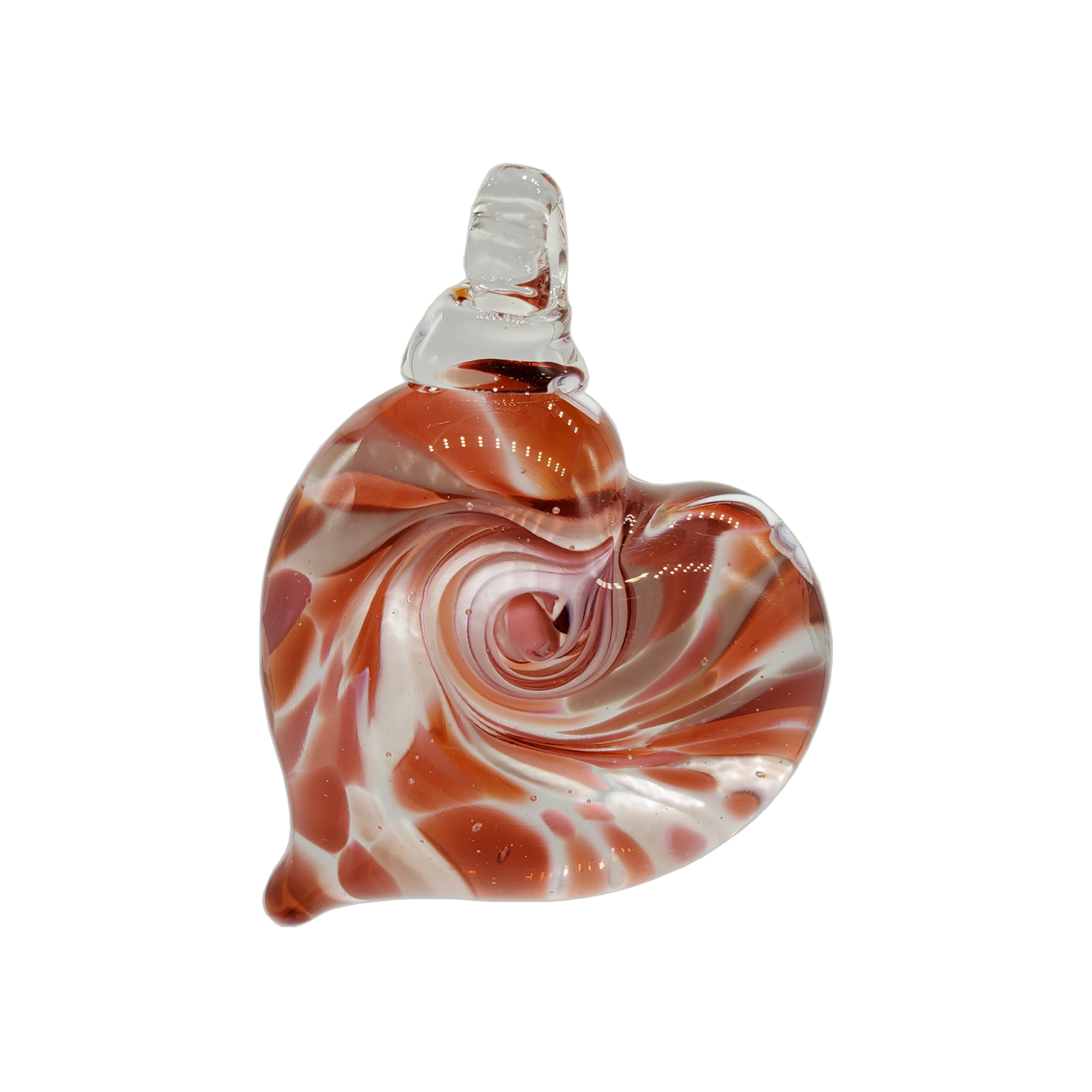 Heart Ornament - Glass Art - Kingston Glass Studio - Blown Glass - Glass Blowing