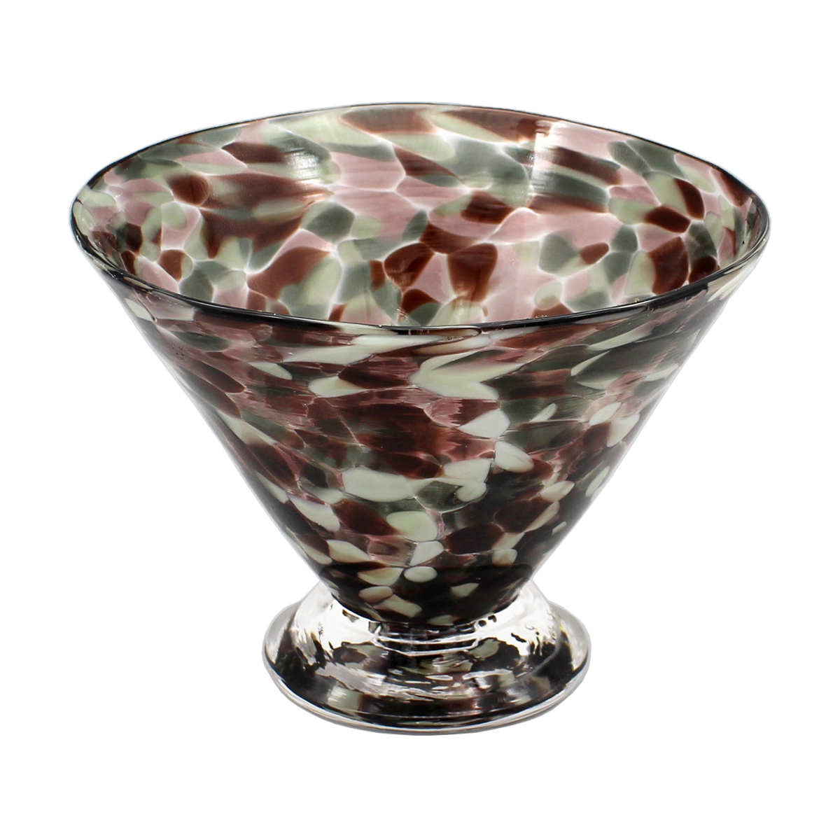 Neutral Speckle Dessert Cups - Glass Art - Kingston Glass Studio - Blown Glass - Glass Blowing