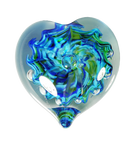 Bubble Heart - Glass Art - Kingston Glass Studio - Blown Glass - Glass Blowing