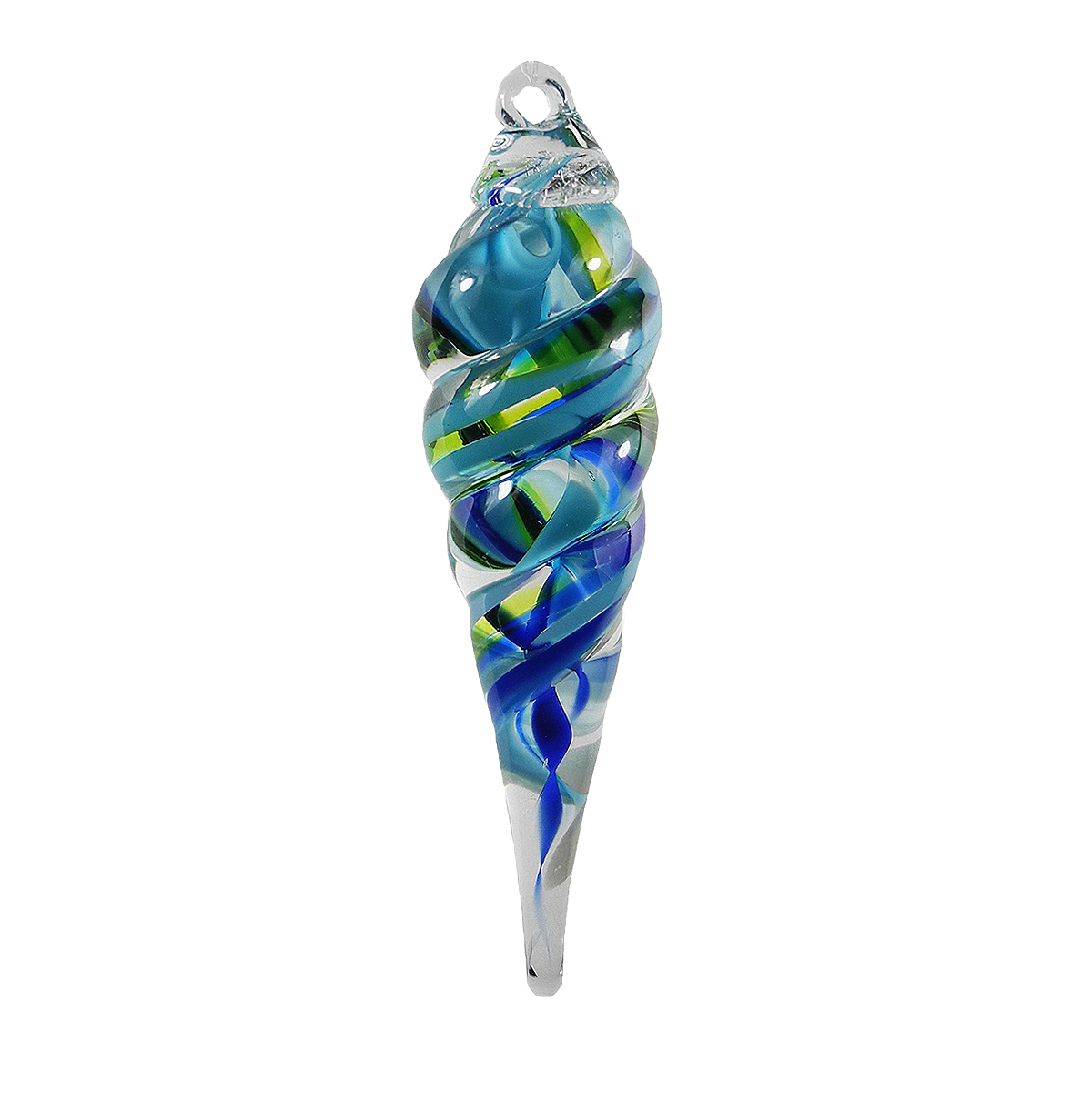 Icicle Ornament - Glass Art - Kingston Glass Studio - Blown Glass - Glass Blowing