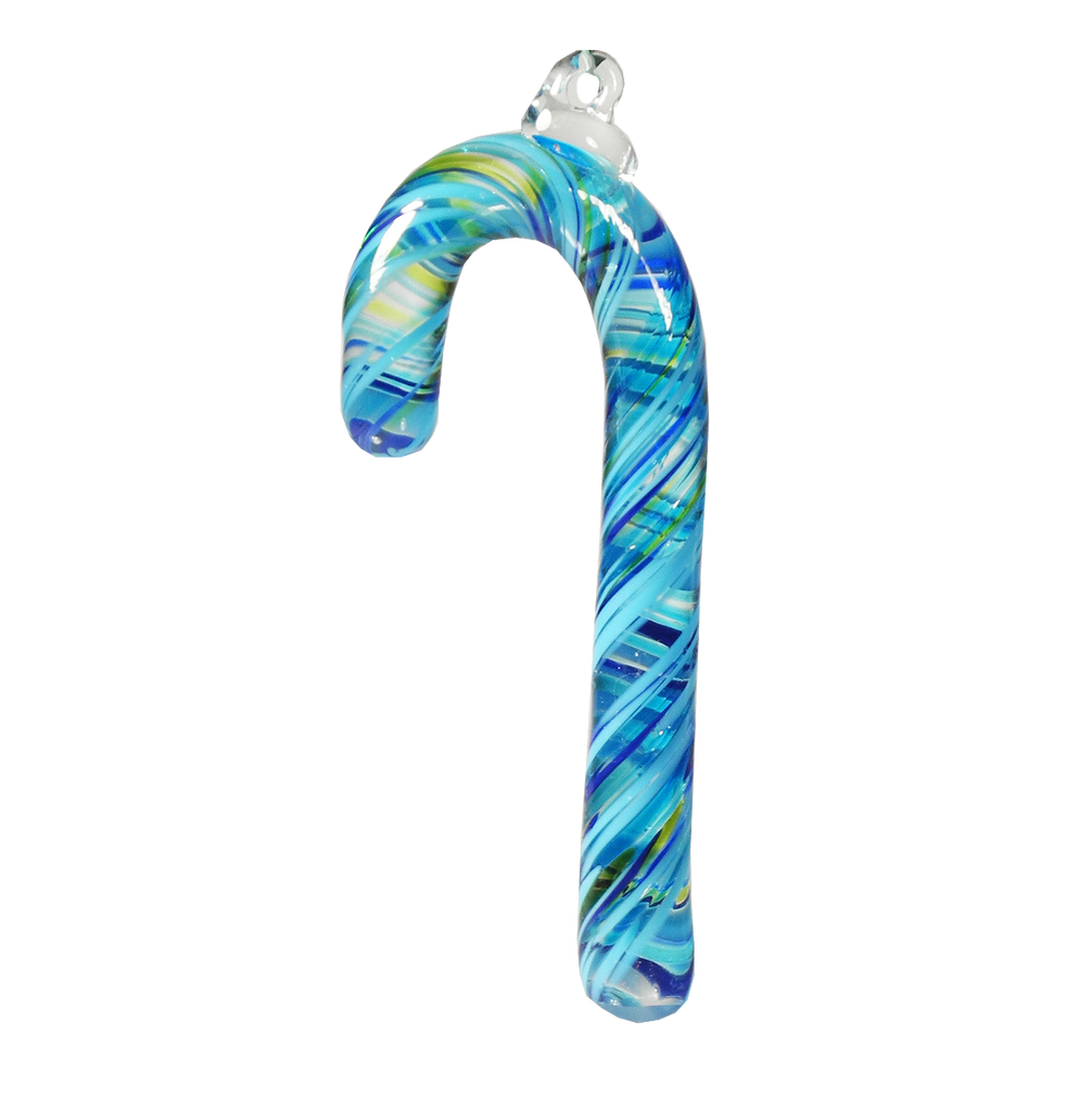 Candy Cane Ornament - Glass Art - Kingston Glass Studio - Blown Glass - Glass Blowing