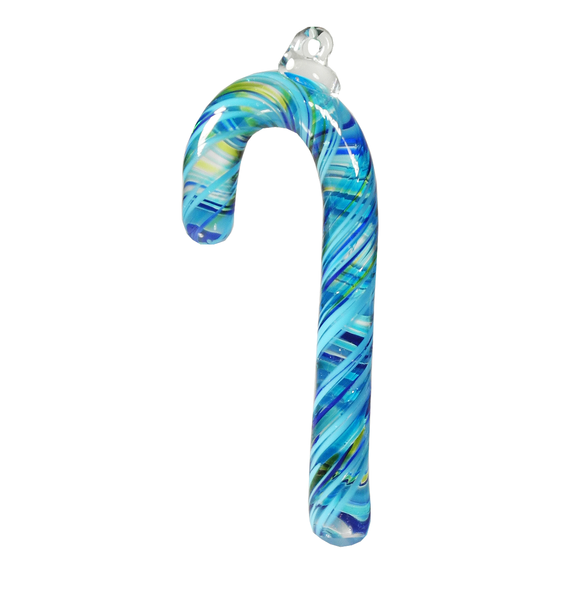 Candy Cane Ornament - Glass Art - Kingston Glass Studio - Blown Glass - Glass Blowing