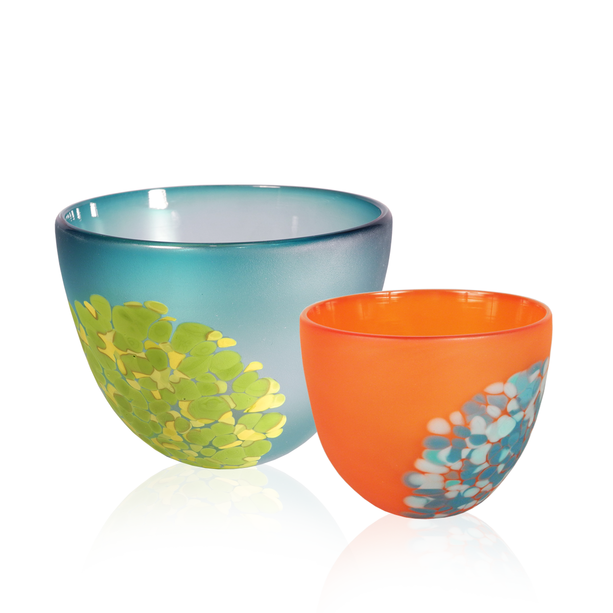 Bright Flava Bowls - Glass Art - Kingston Glass Studio - Blown Glass - Glass Blowing