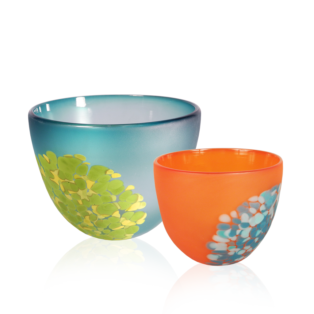 Bright Flava Bowls - Glass Art - Kingston Glass Studio - Blown Glass - Glass Blowing
