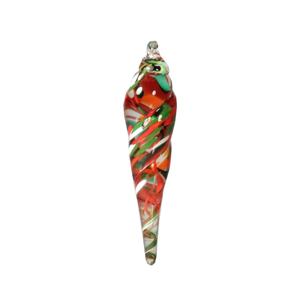 Icicle Ornament - Glass Art - Kingston Glass Studio - Blown Glass - Glass Blowing