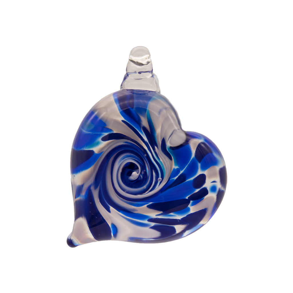 Heart Ornament - Glass Art - Kingston Glass Studio - Blown Glass - Glass Blowing