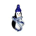 Snow Penguin Ornament - Glass Art - Kingston Glass Studio - Blown Glass - Glass Blowing