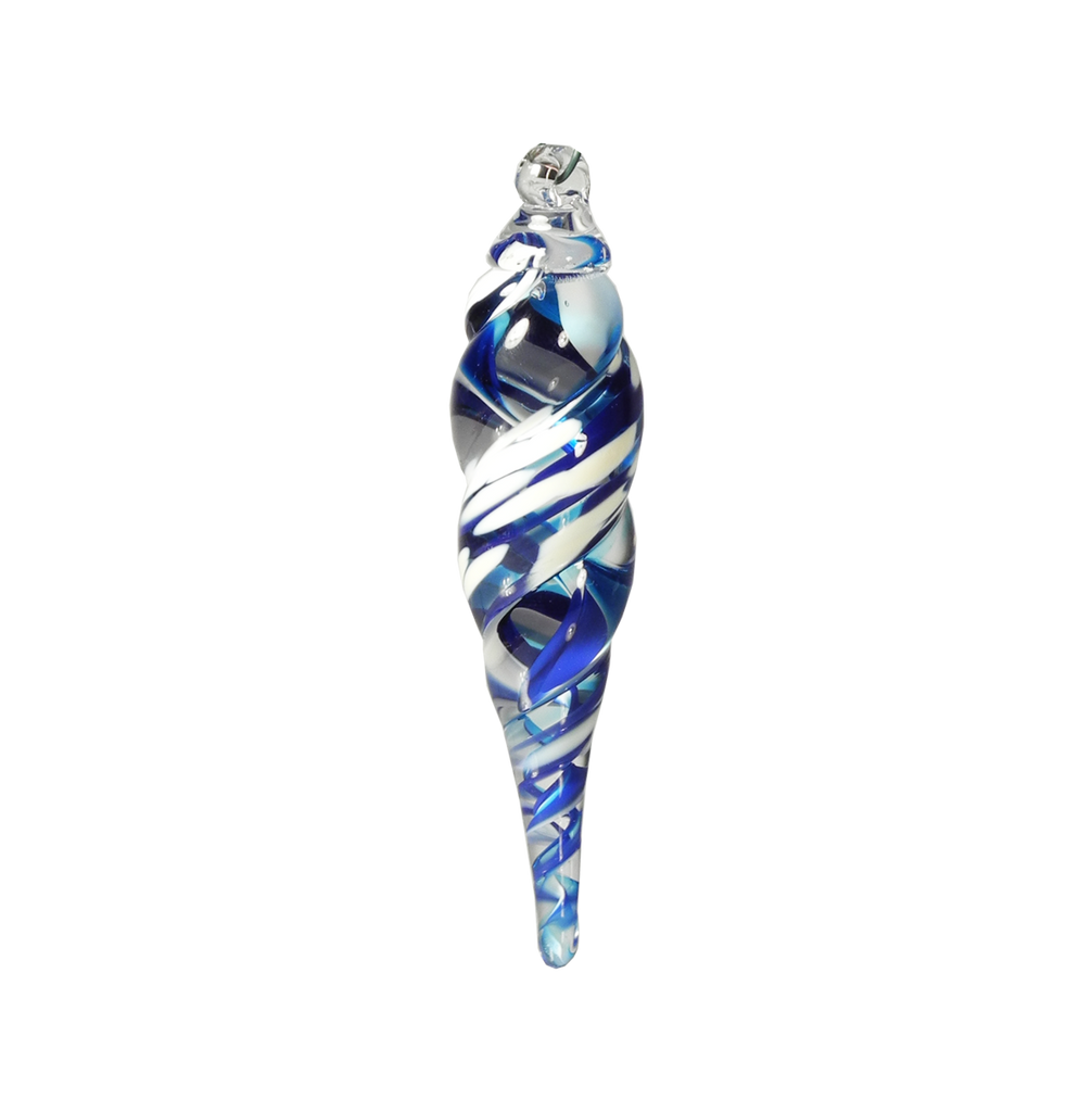 Icicle Ornament - Glass Art - Kingston Glass Studio - Blown Glass - Glass Blowing
