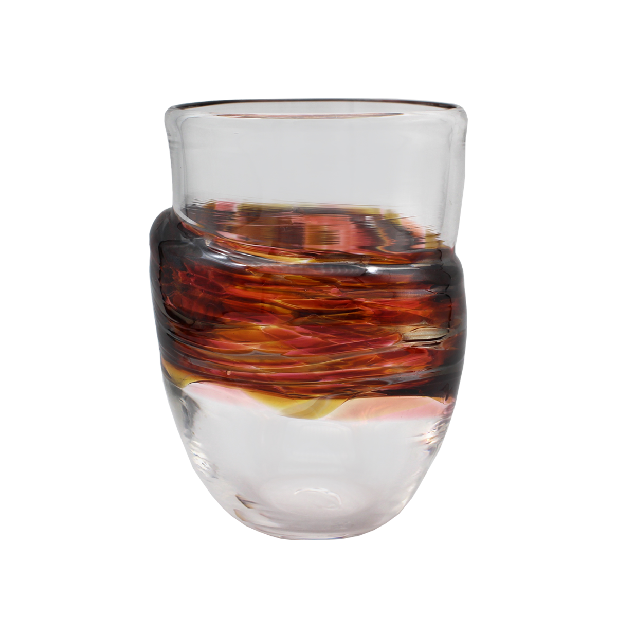 Neutral Wrap Cup - Glass Art - Kingston Glass Studio - Blown Glass - Glass Blowing
