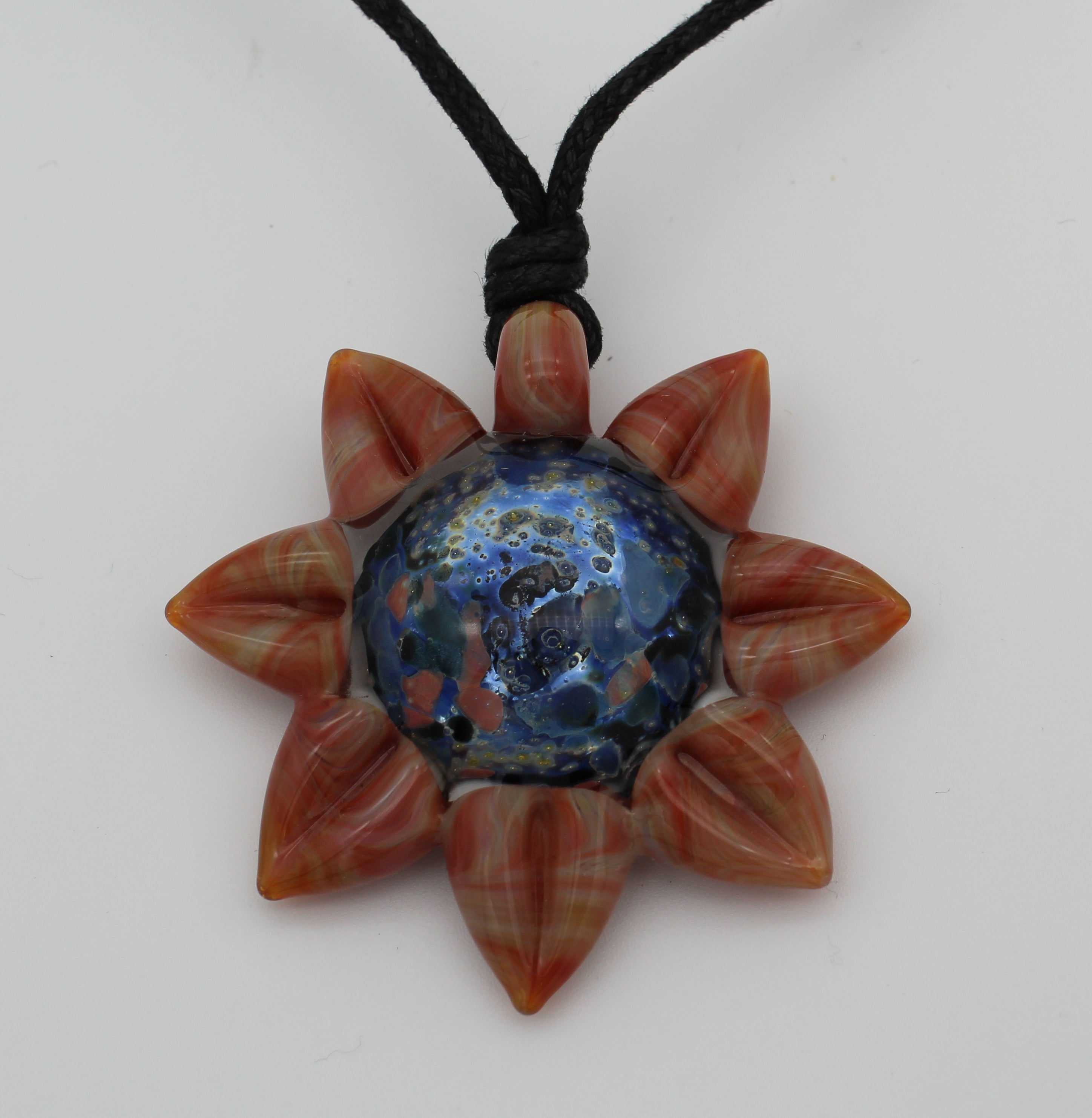 Sunflower in glass necklace hotsell