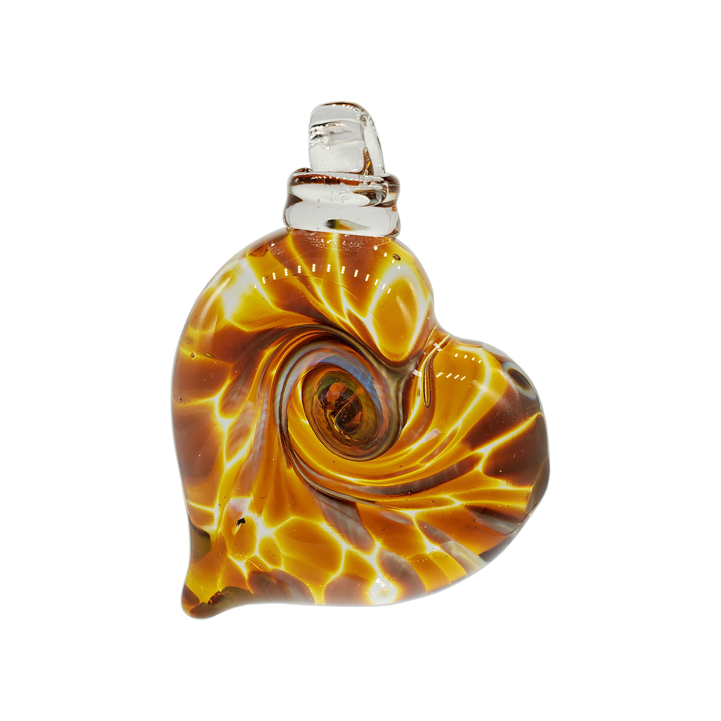 Heart Ornament - Glass Art - Kingston Glass Studio - Blown Glass - Glass Blowing