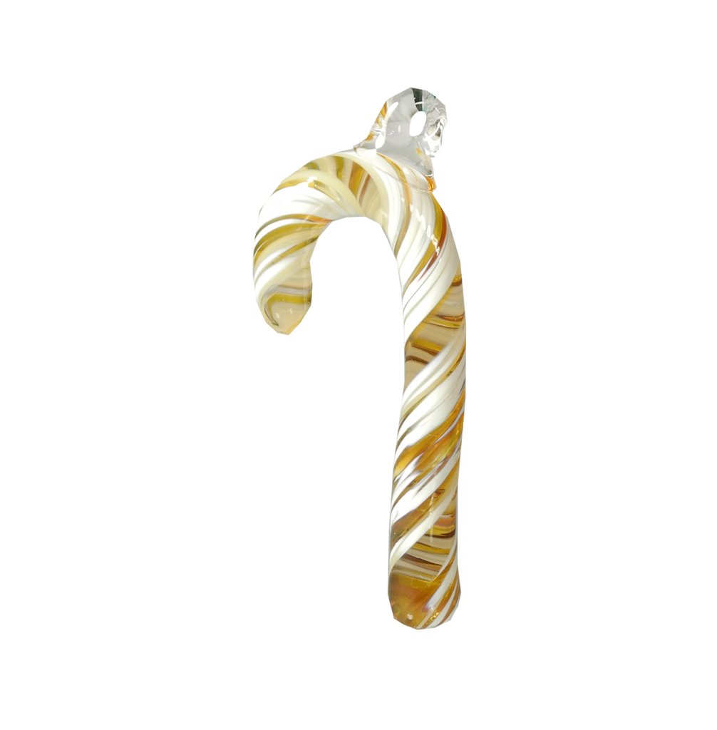 Candy Cane Ornament - Glass Art - Kingston Glass Studio - Blown Glass - Glass Blowing