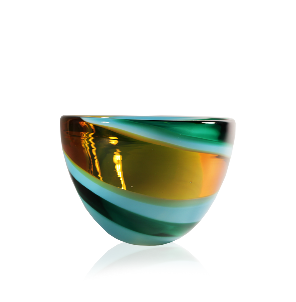 Swirl Bowls - Glass Art - Kingston Glass Studio - Blown Glass - Glass Blowing