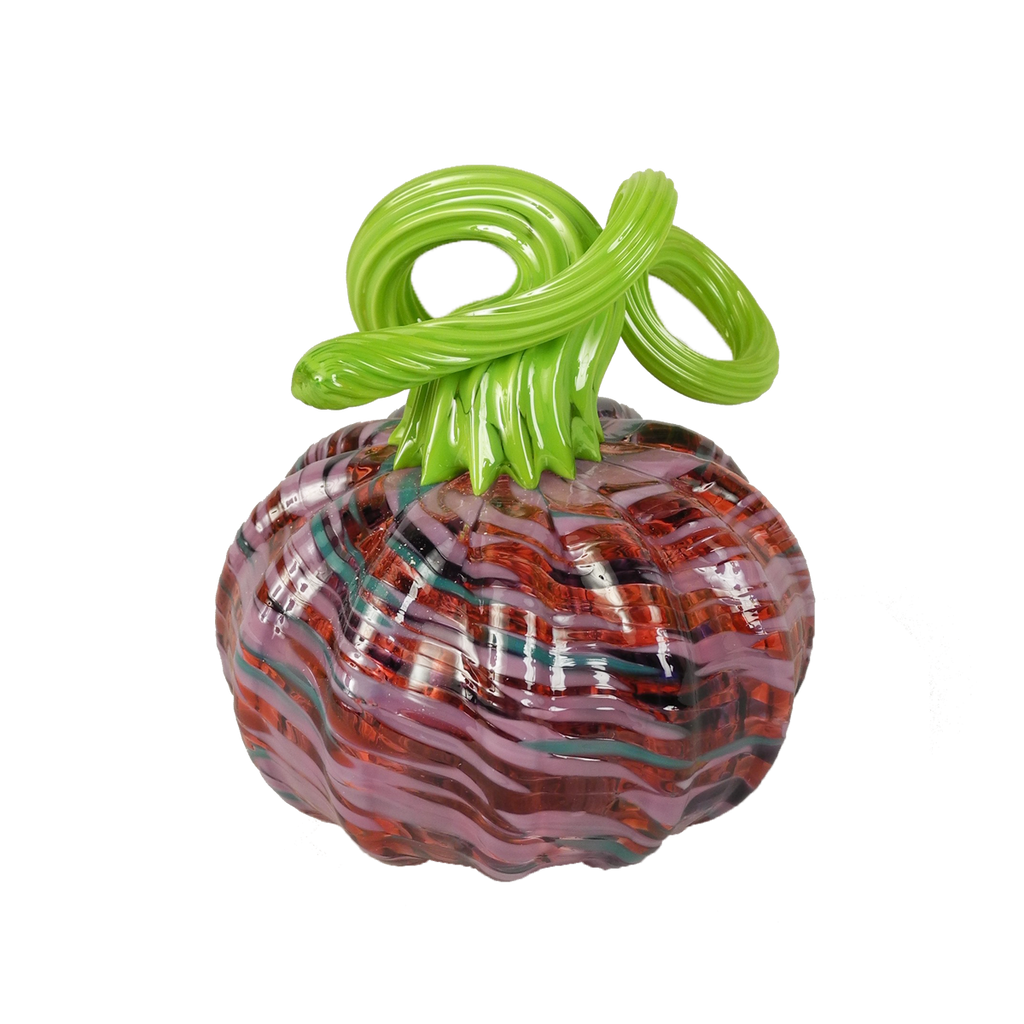 Pumpkins with Green Tops - Glass Art - Kingston Glass Studio - Blown Glass - Glass Blowing