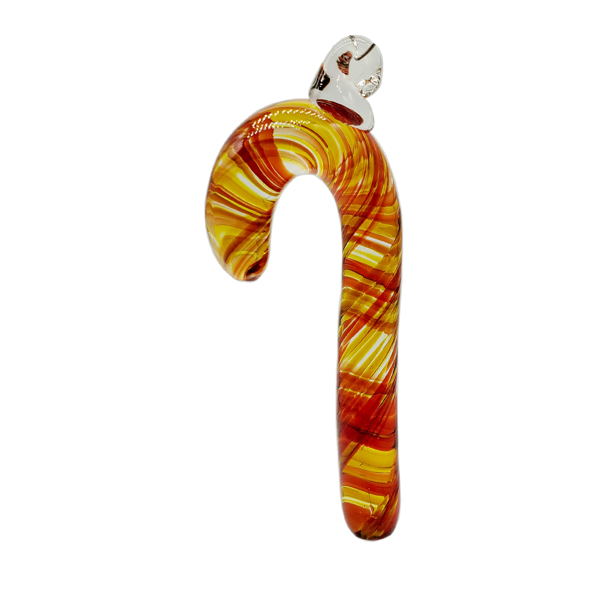 Candy Cane Ornament - Glass Art - Kingston Glass Studio - Blown Glass - Glass Blowing