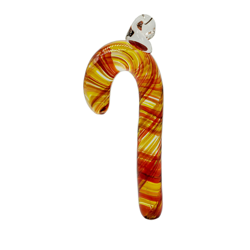 Candy Cane Ornament - Glass Art - Kingston Glass Studio - Blown Glass - Glass Blowing