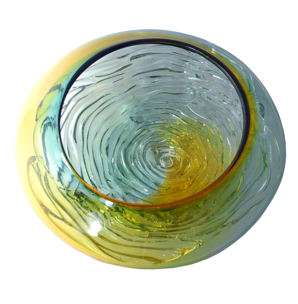 Ripple Wave Bowls - Glass Art - Kingston Glass Studio - Blown Glass - Glass Blowing