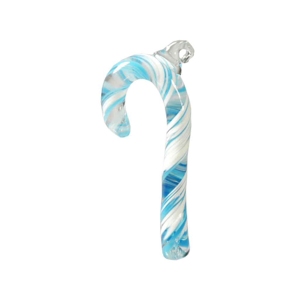 Candy Cane Ornament - Glass Art - Kingston Glass Studio - Blown Glass - Glass Blowing