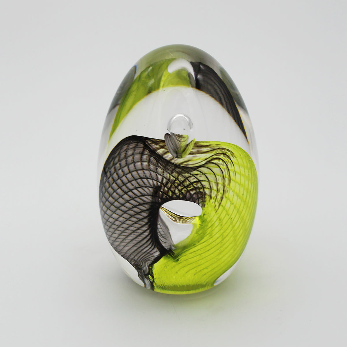 Egg Shaped Paperweight - Glass Art - Kingston Glass Studio - Blown Glass - Glass Blowing