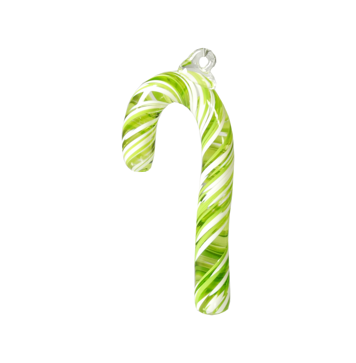 Candy Cane Ornament - Glass Art - Kingston Glass Studio - Blown Glass - Glass Blowing