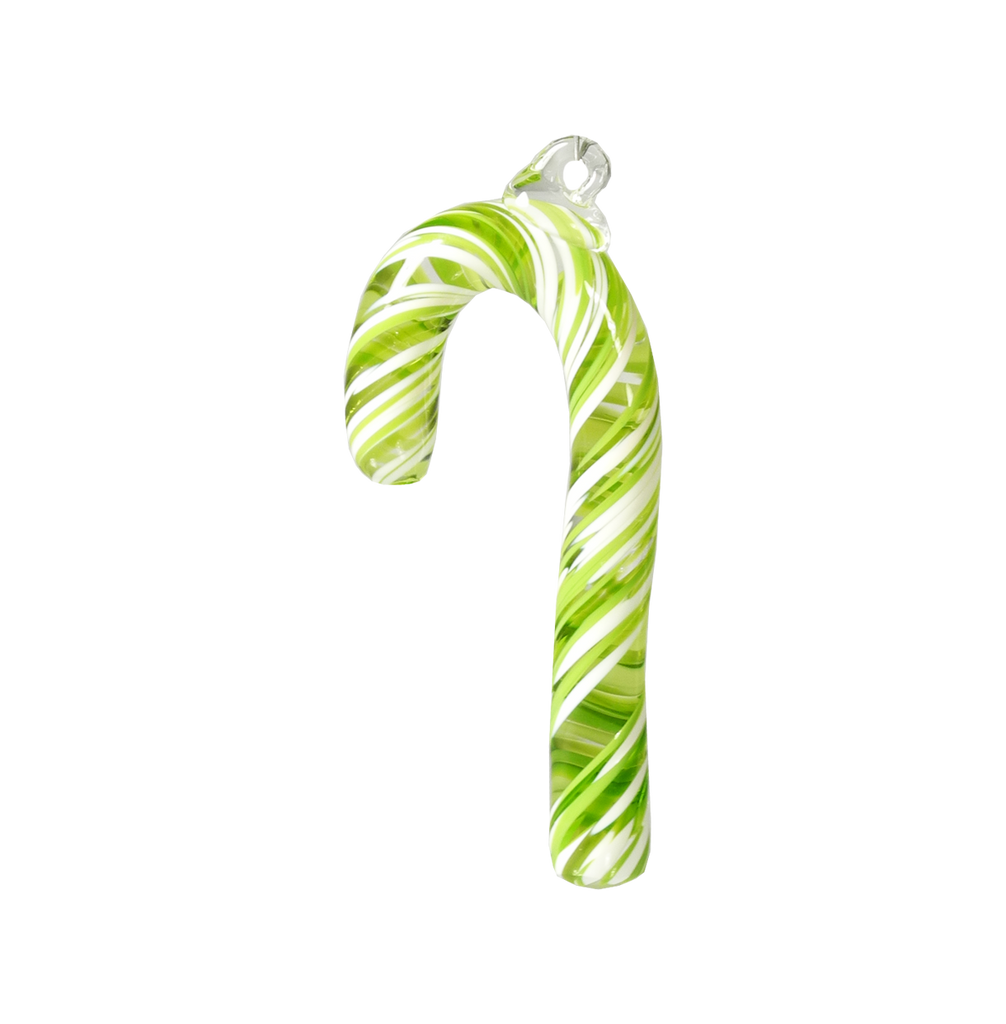 Candy Cane Ornament - Glass Art - Kingston Glass Studio - Blown Glass - Glass Blowing