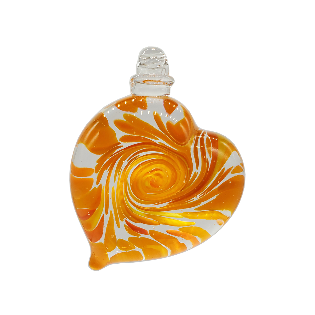 Heart Ornament - Glass Art - Kingston Glass Studio - Blown Glass - Glass Blowing