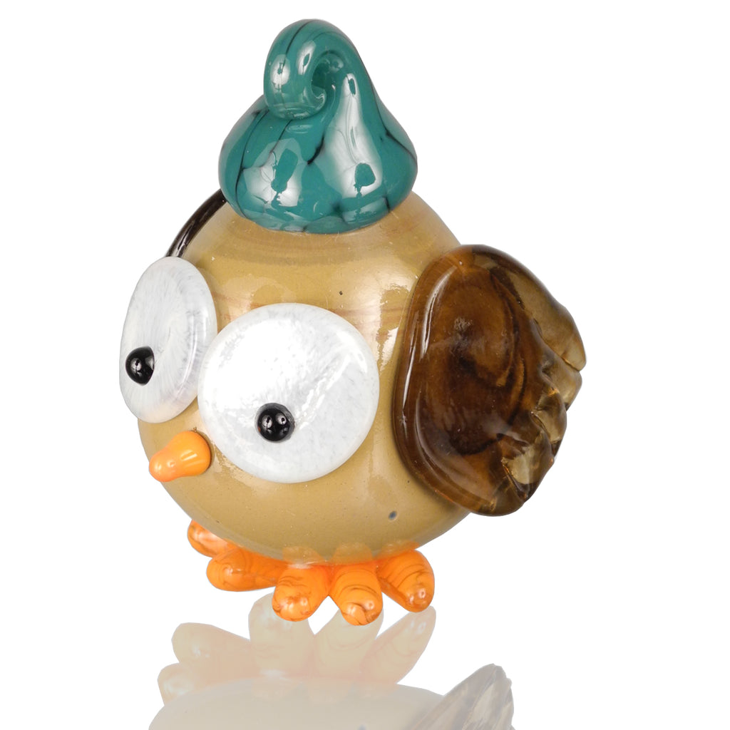 Owlet Ornament - Glass Art - Kingston Glass Studio - Blown Glass - Glass Blowing