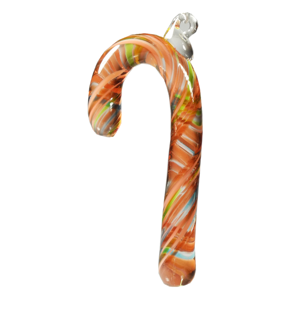 Candy Cane Ornament - Glass Art - Kingston Glass Studio - Blown Glass - Glass Blowing