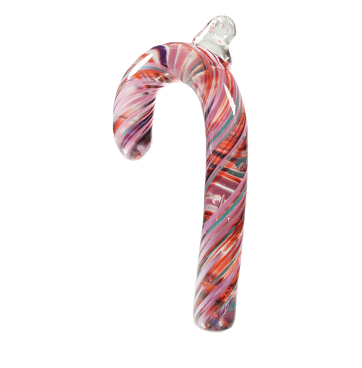 Candy Cane Ornament - Glass Art - Kingston Glass Studio - Blown Glass - Glass Blowing