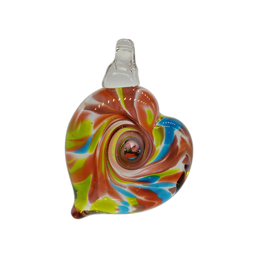 Heart Ornament - Glass Art - Kingston Glass Studio - Blown Glass - Glass Blowing