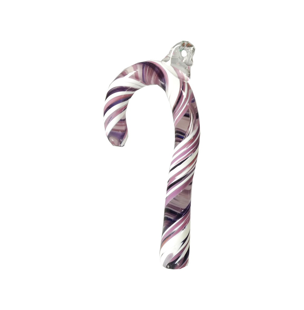 Candy Cane Ornament - Glass Art - Kingston Glass Studio - Blown Glass - Glass Blowing