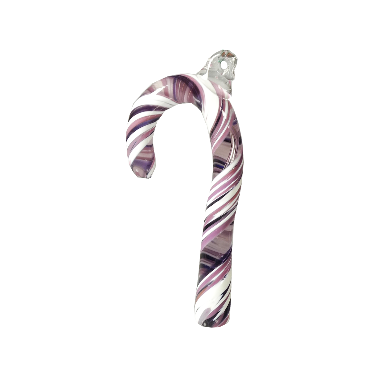 Candy Cane Ornament - Glass Art - Kingston Glass Studio - Blown Glass - Glass Blowing