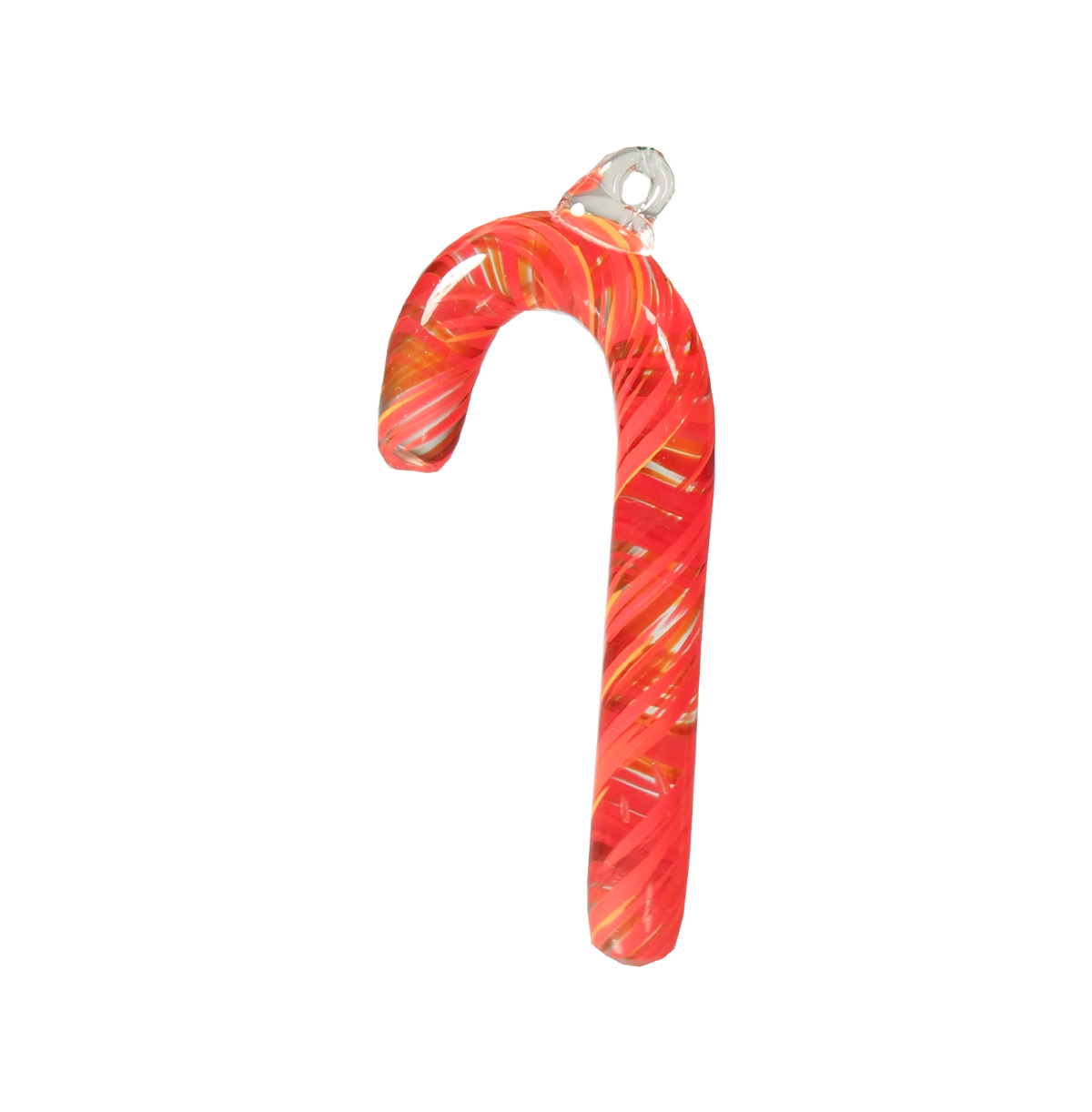 Candy Cane Ornament - Glass Art - Kingston Glass Studio - Blown Glass - Glass Blowing