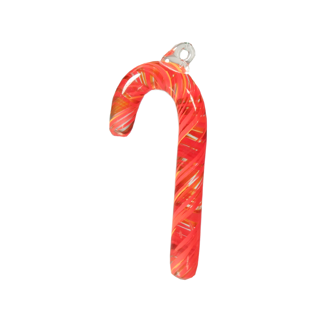Candy Cane Ornament - Glass Art - Kingston Glass Studio - Blown Glass - Glass Blowing