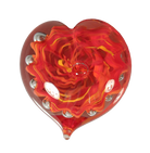 Bubble Heart - Glass Art - Kingston Glass Studio - Blown Glass - Glass Blowing