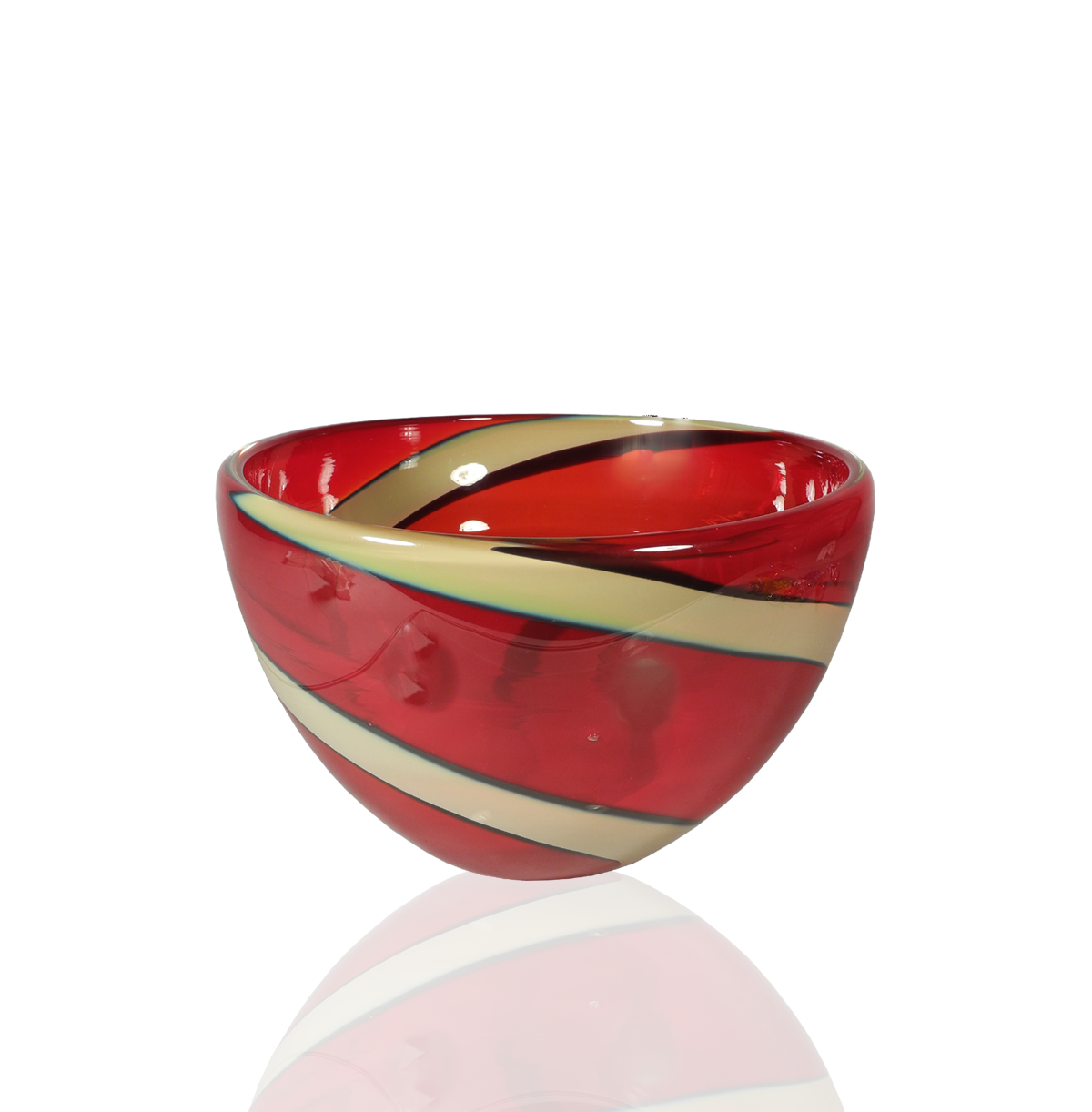 Swirl Bowls - Glass Art - Kingston Glass Studio - Blown Glass - Glass Blowing