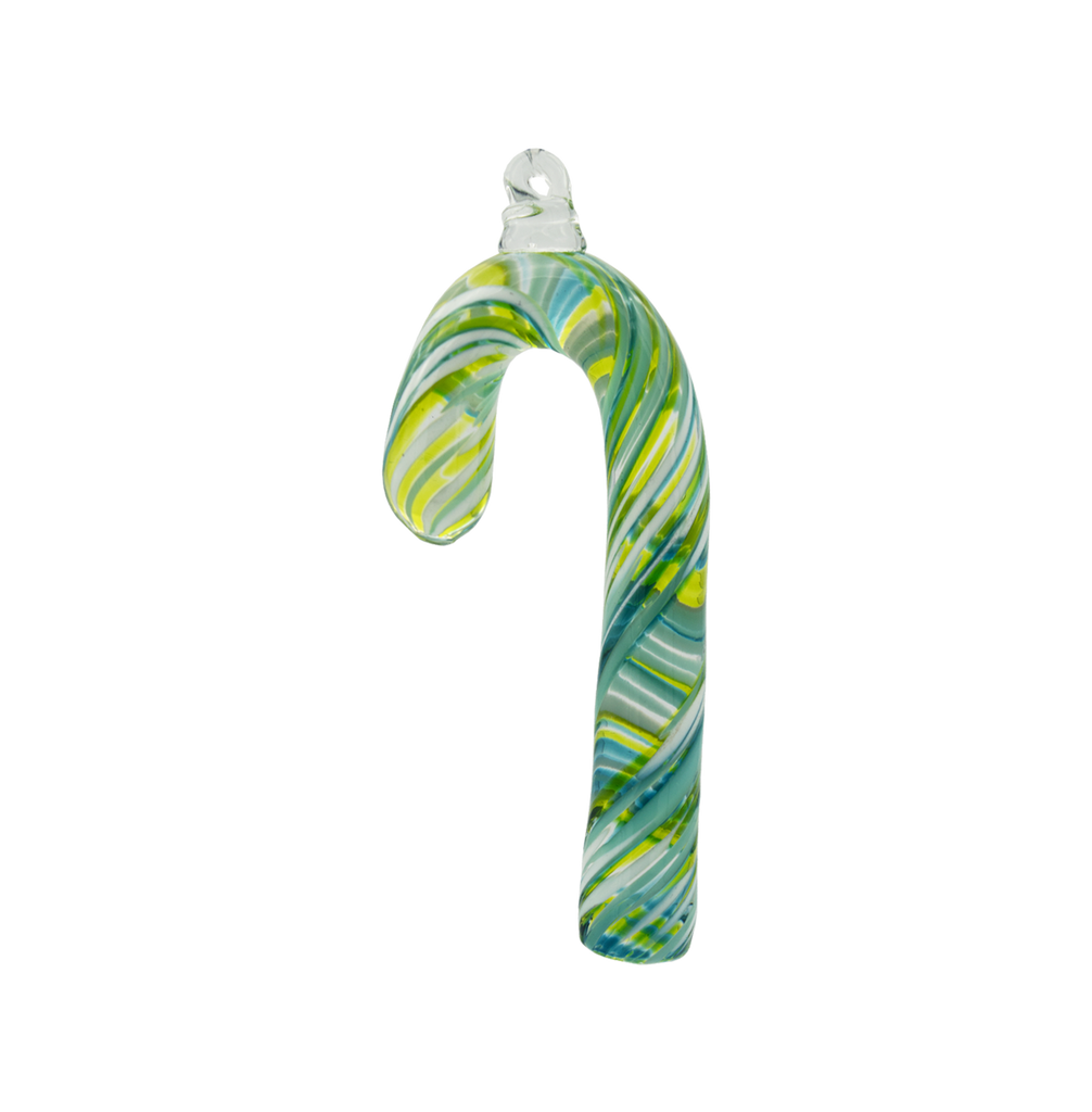 Candy Cane Ornament - Glass Art - Kingston Glass Studio - Blown Glass - Glass Blowing