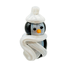 Snow Penguin Ornament - Glass Art - Kingston Glass Studio - Blown Glass - Glass Blowing