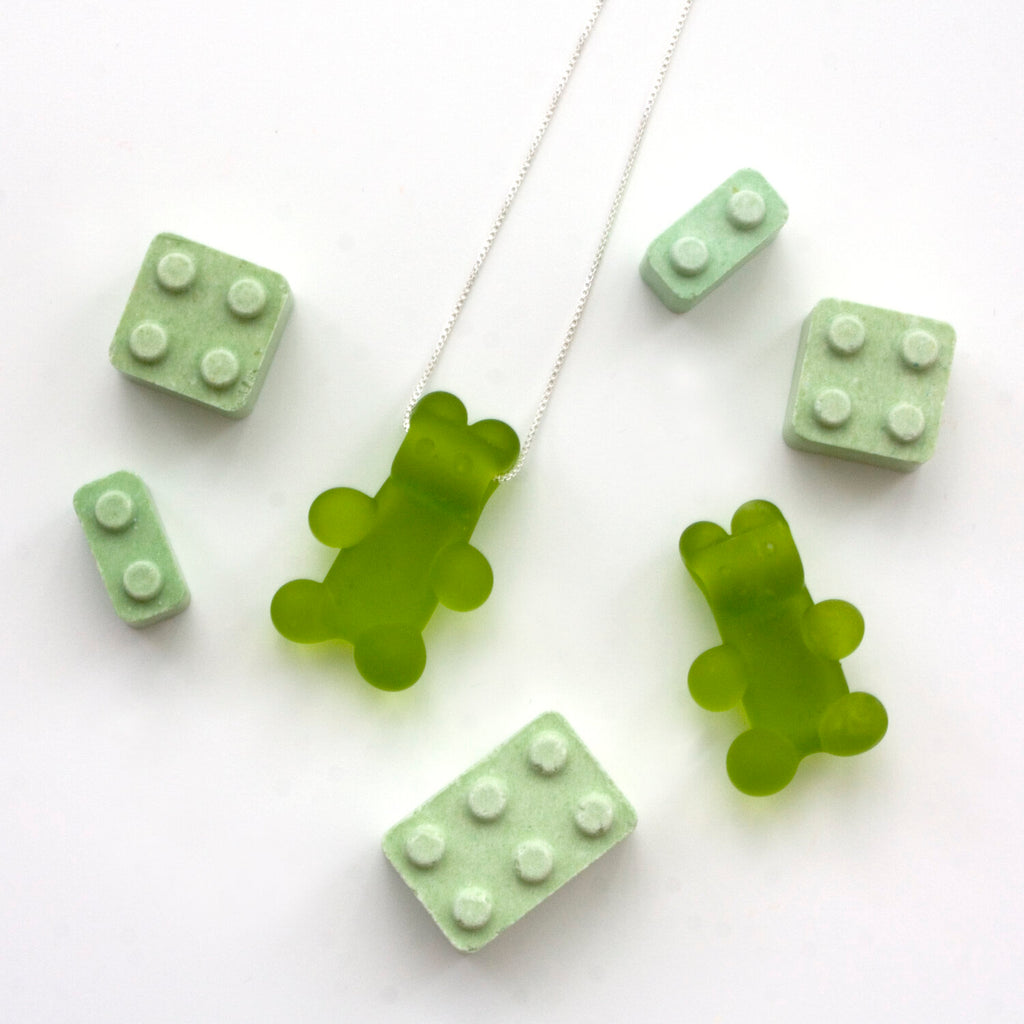 Gummy Bear Candy Necklace | Handmade Glass Jewelry | Gifts