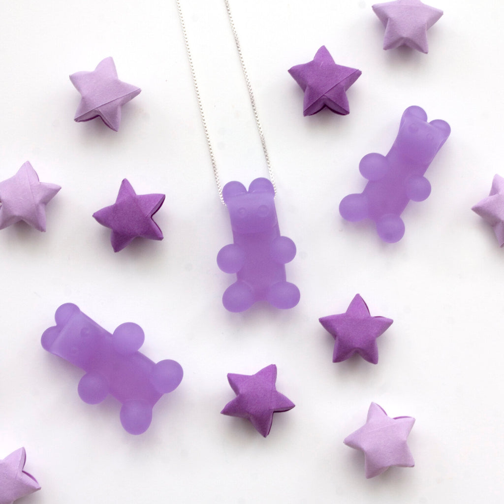 Gummy Bear Candy Necklace | Handmade Glass Jewelry | Gifts