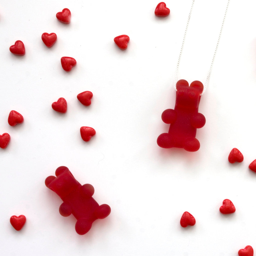 Gummy Bear Candy Necklace | Handmade Glass Jewelry | Gifts