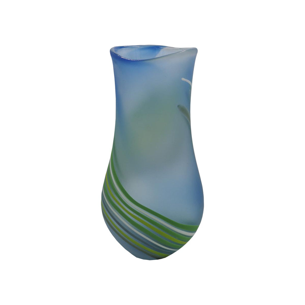 Stripe Vase - Glass Art - Kingston Glass Studio - Blown Glass - Glass Blowing
