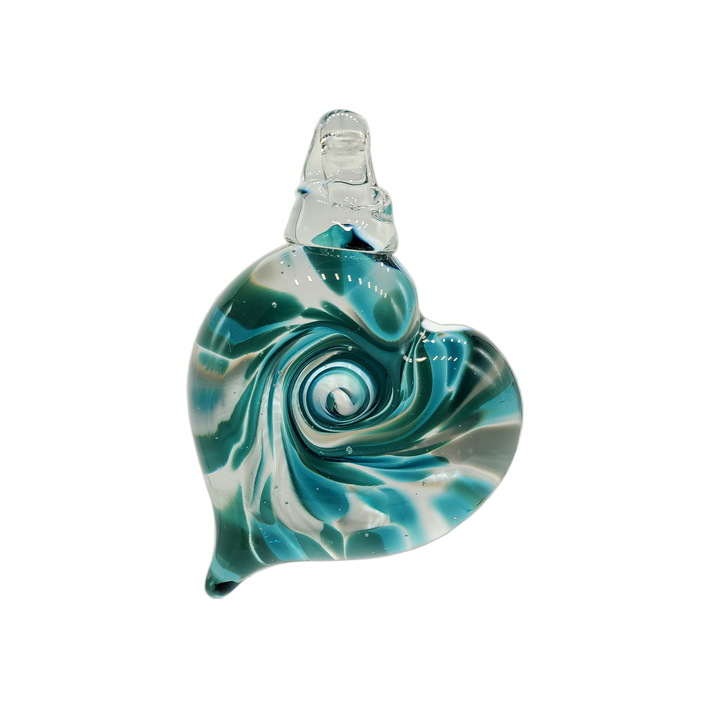 Heart Ornament - Glass Art - Kingston Glass Studio - Blown Glass - Glass Blowing