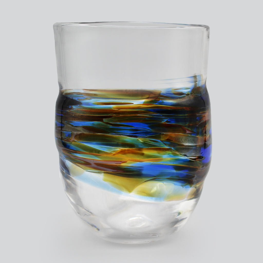 Neutral Wrap Cup - Glass Art - Kingston Glass Studio - Blown Glass - Glass Blowing
