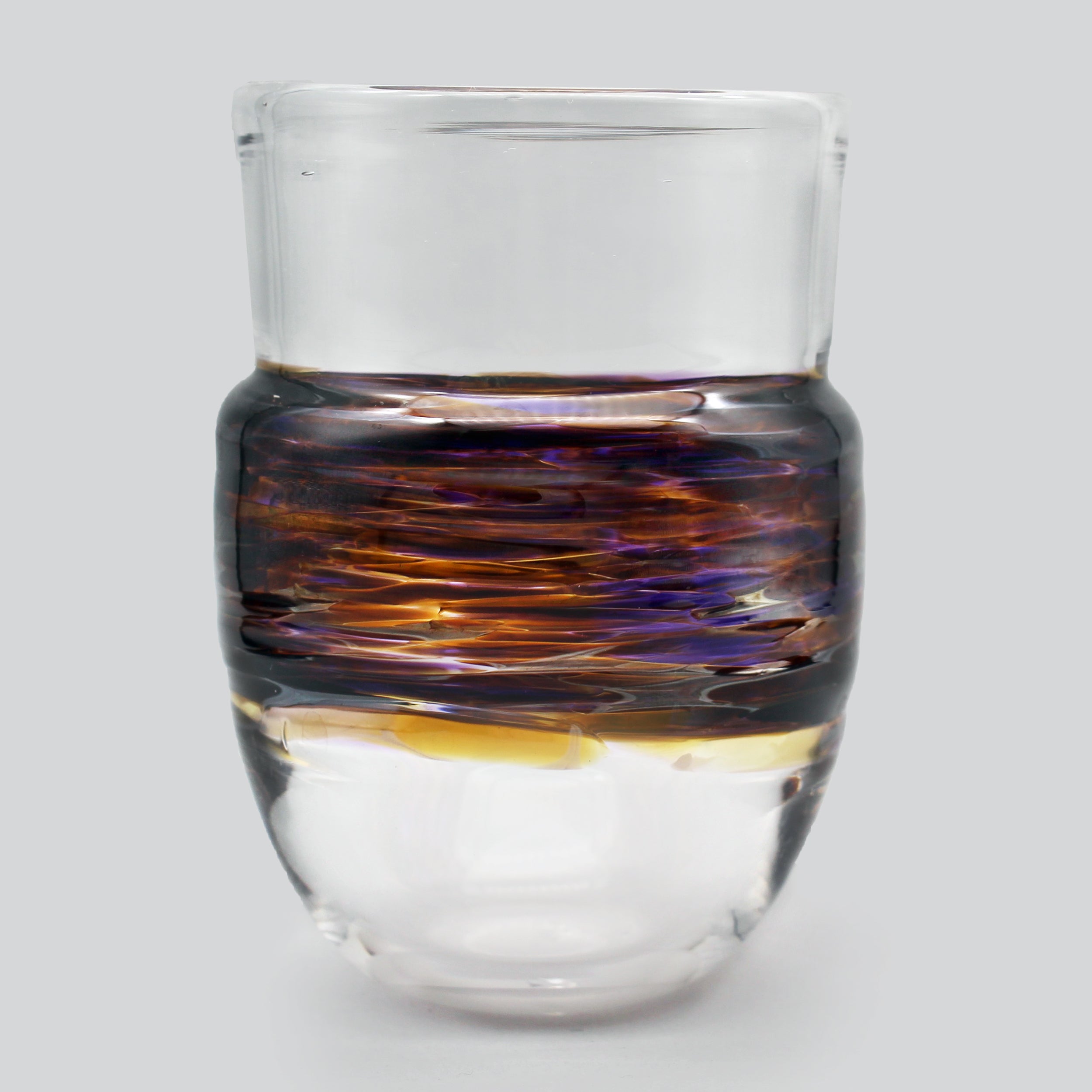 Neutral Wrap Cup - Glass Art - Kingston Glass Studio - Blown Glass - Glass Blowing