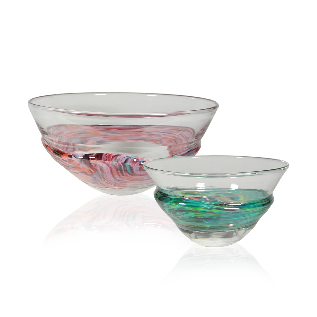 Wrap Bowls - Glass Art - Kingston Glass Studio - Blown Glass - Glass Blowing